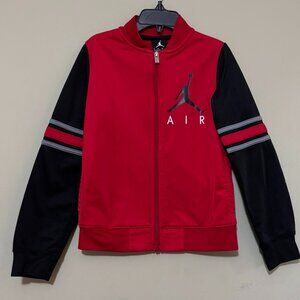 Jordan Boys Red & Back Full Zip Up Jacket Size 6 Medium